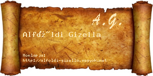 Alföldi Gizella névjegykártya